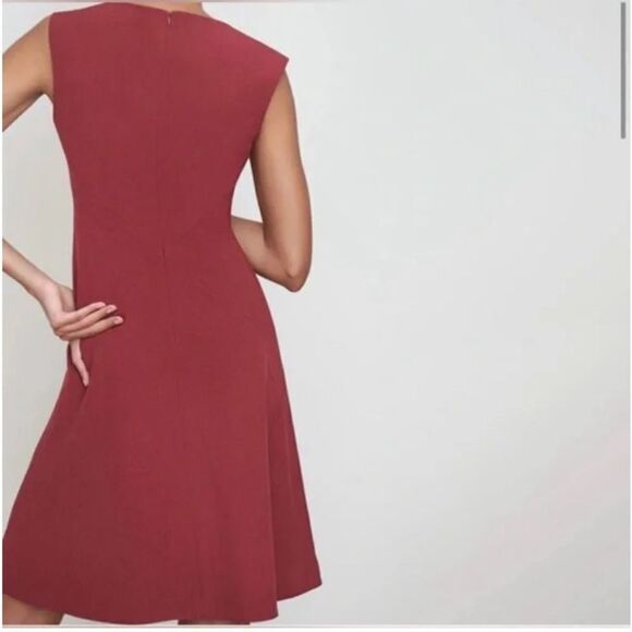 M.M. Lafleur Women's Size 10 Rust the Pauline Dress Midi Length Sleeveless - Picture 4 of 10